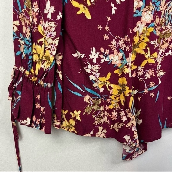 NEW Somedays Lovin' Supreme Burgundy Floral Playsuit Long Sleeve Romper S $108 - Picture 7 of 7